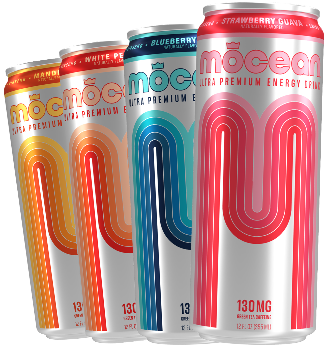 mōcean Variety Pack adaptogenic energy drink, multiple flavors, no taurine